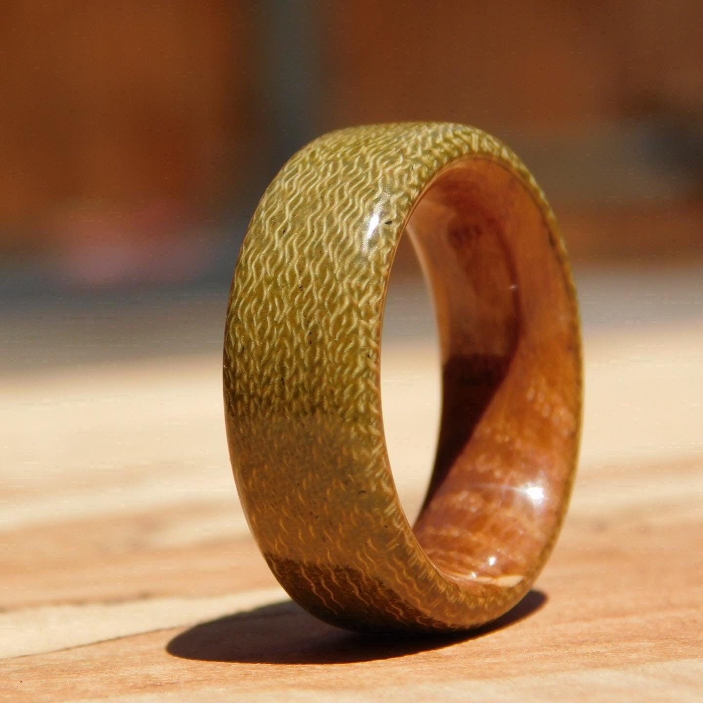 OD Green Canvas x Whiskey Barrel Ring