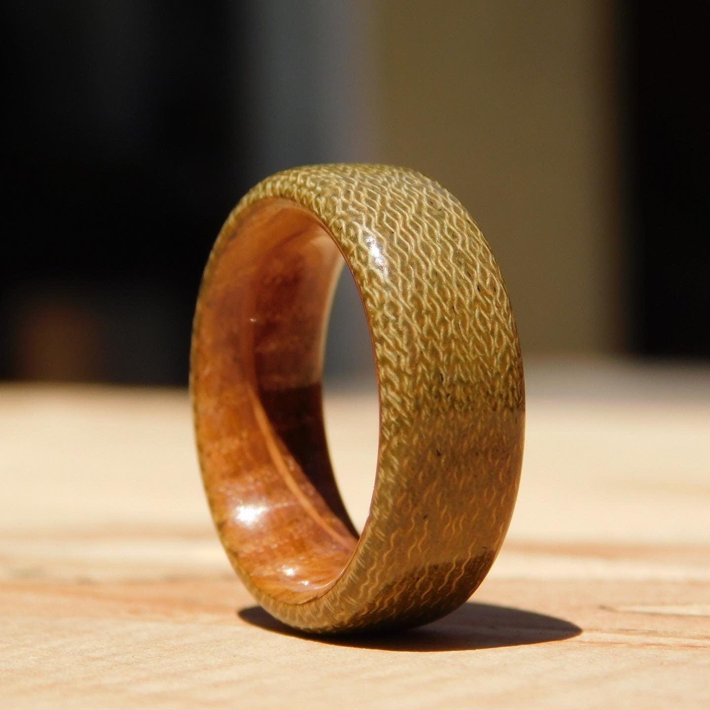 OD Green Canvas x Whiskey Barrel Ring