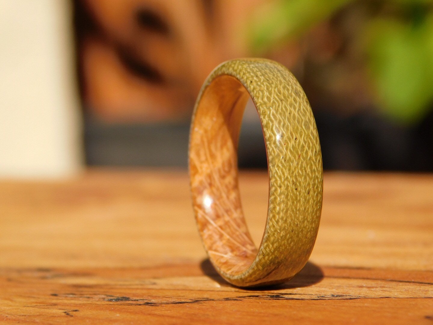 OD Green Canvas x Whiskey Barrel Ring