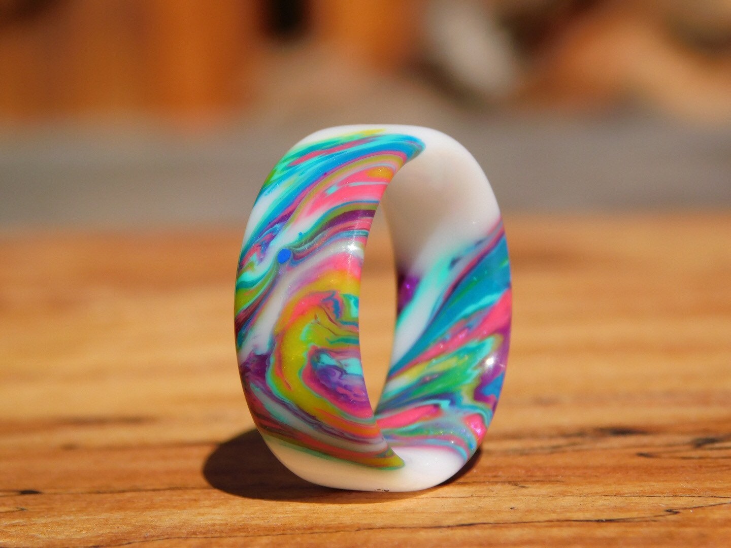 Neon Pastel Resin Ring