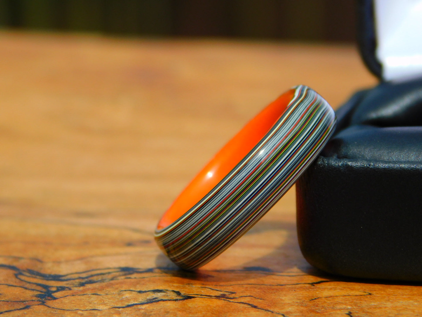 Fordite x Orange Glow Ring