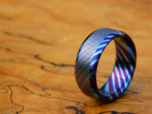 Textured Timascus Ring