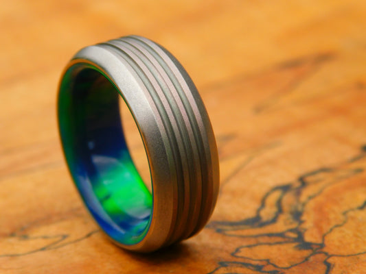 Tempered Ti x Opal Ring