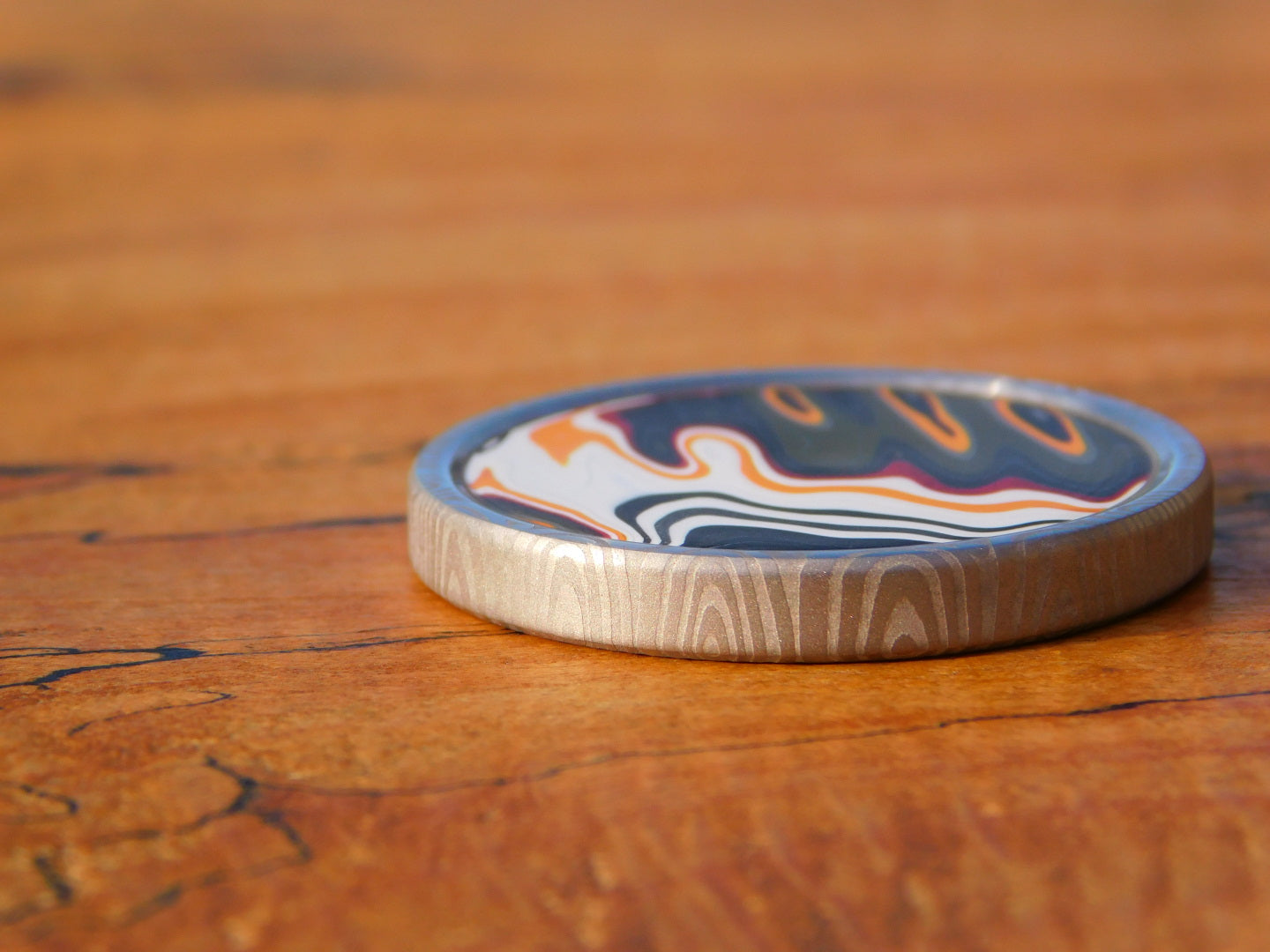 Fenja Damasteel x Fordite Coin