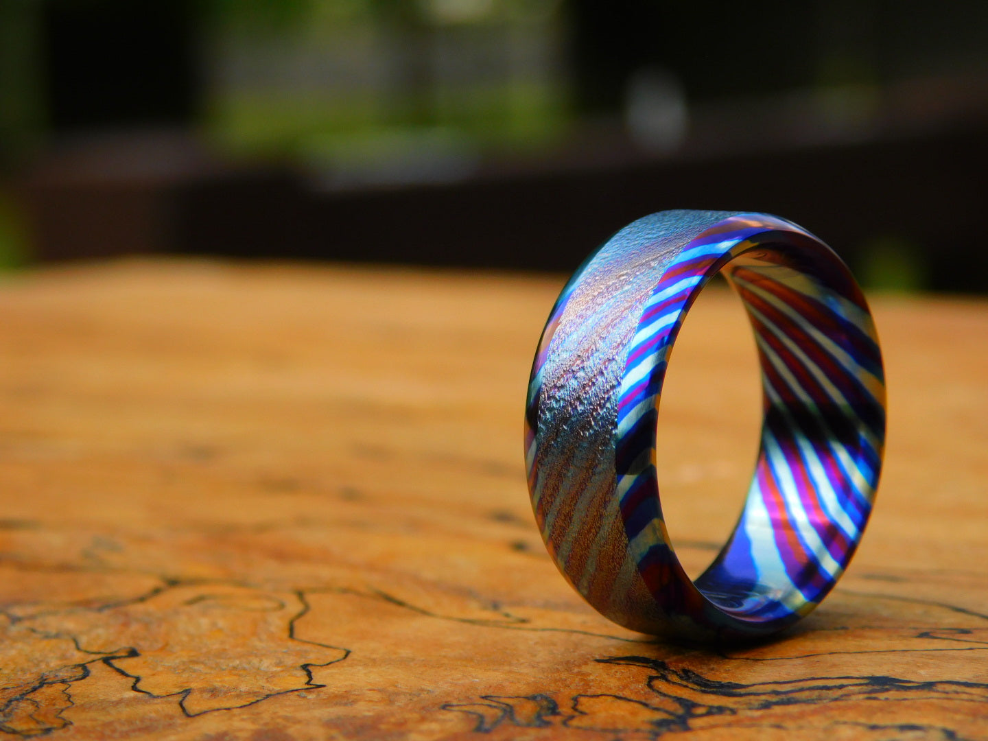 Textured Timascus Ring