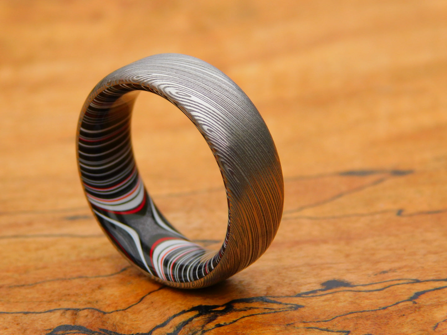 Heimskringla Damasteel x Crosscut Fordite - Size 10