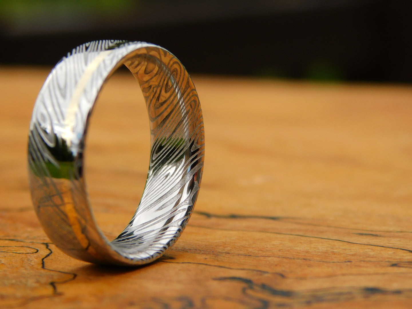 Gold Inlay x Saga Damasteel Ring