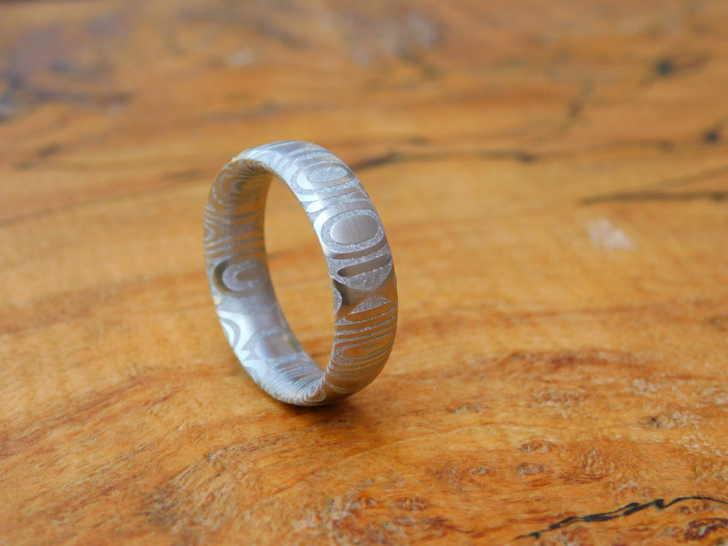 Fenja Stainless Damascus Ring