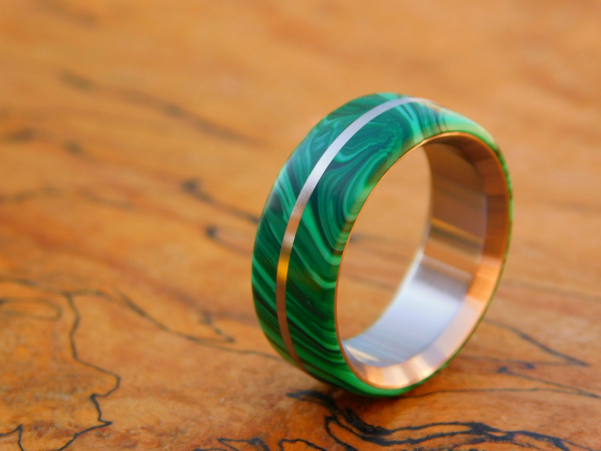Malachite Trustone x Titanium Ridgeline Ring