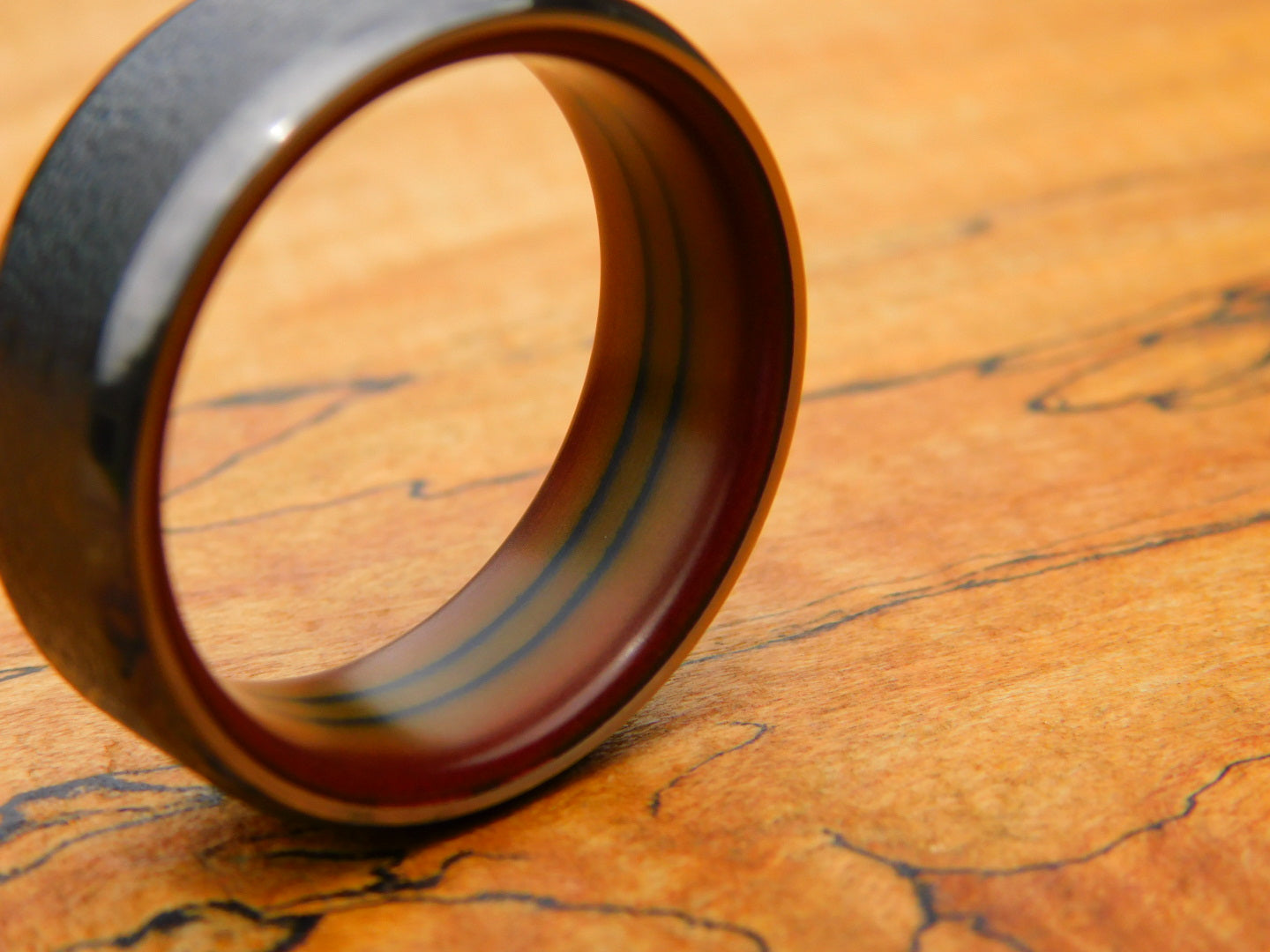 Tuxedo Black Zirc x Westinghouse Double Line Ring