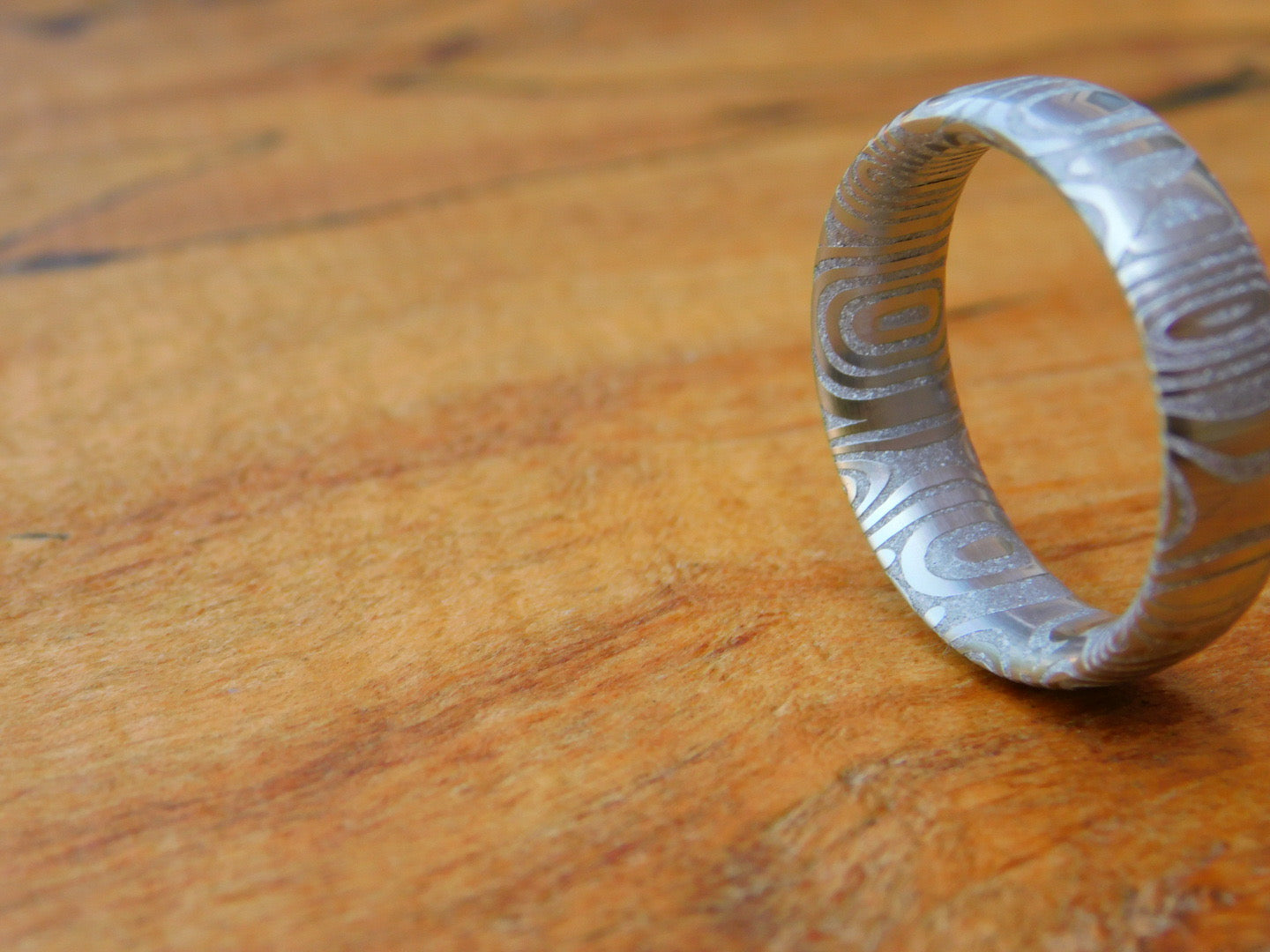 Fenja Stainless Damascus Ring