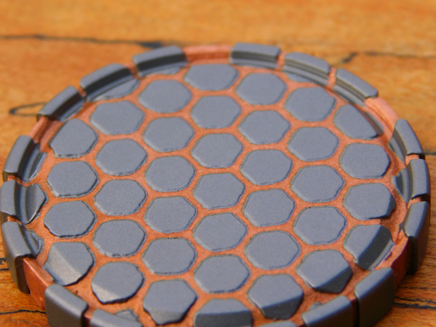 Deep Etched Superconductor Coin