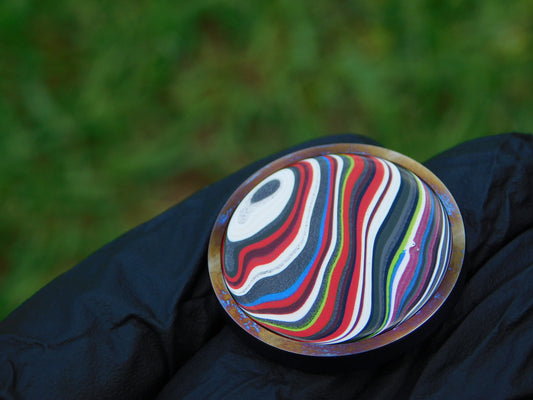 Tempered Titanium x Fordite Coin