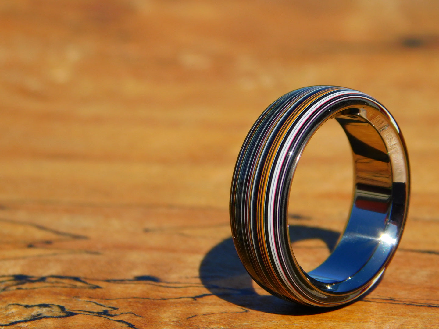 Fordite Agate x Titanium Ring
