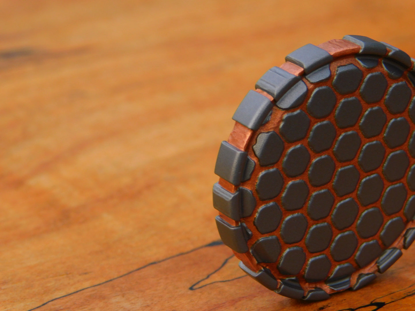 Deep Etched Superconductor Coin