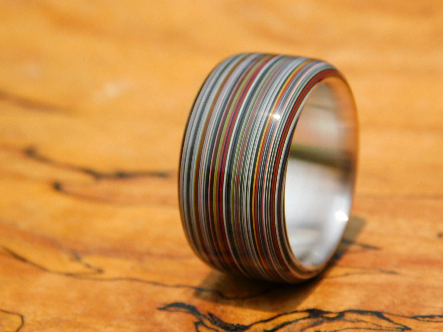 Fordite Agate x Titanium Ring