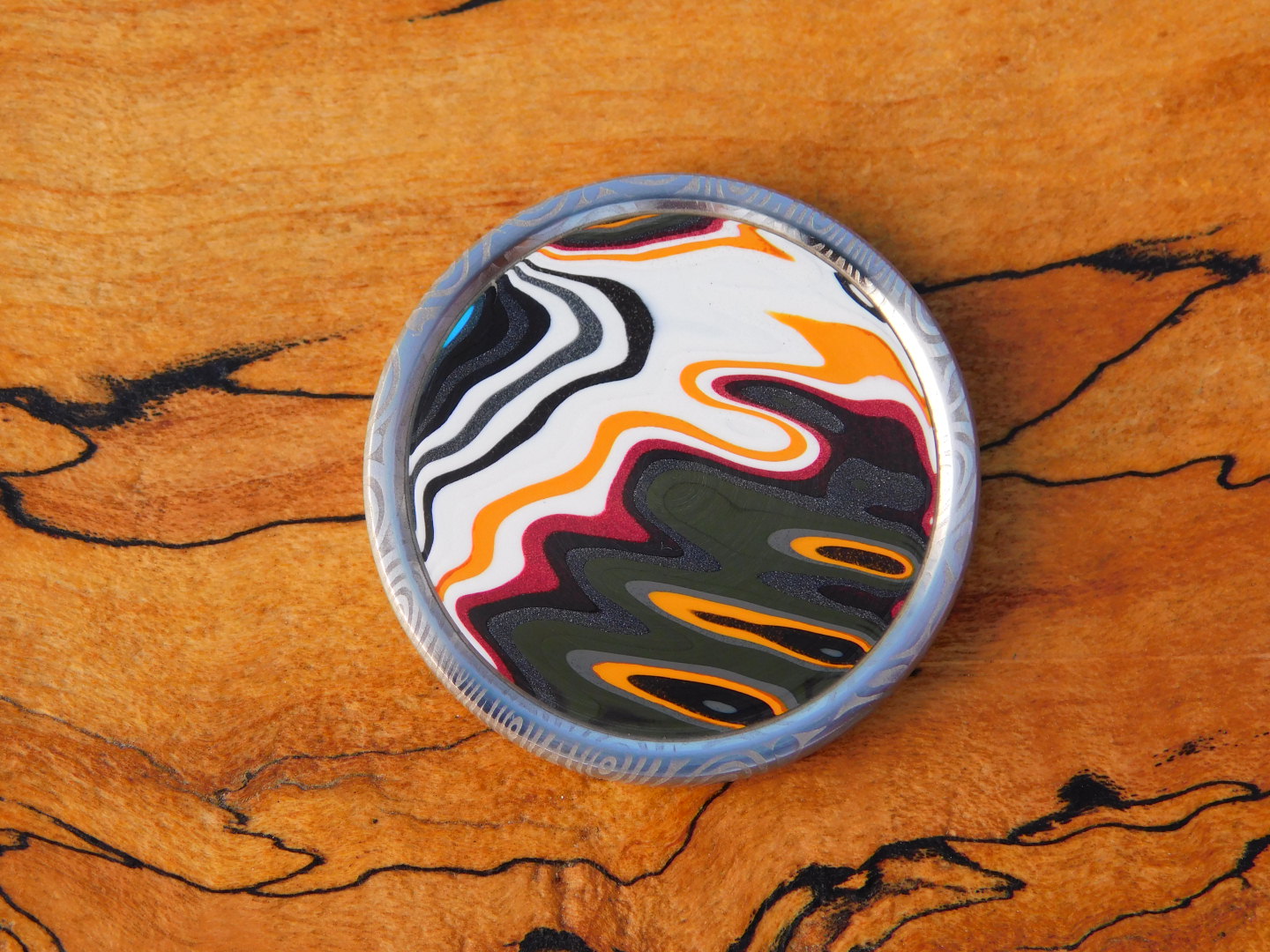 Fenja Damasteel x Fordite Coin