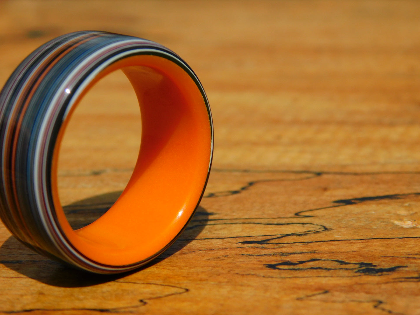 Fordite x Orange Glow Ring