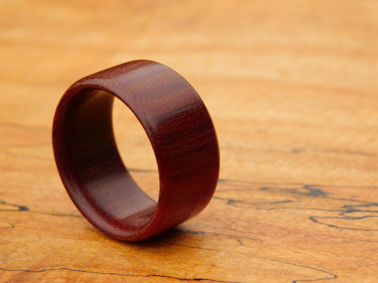 Layered Canvas Micarta Ring - Size 10.5
