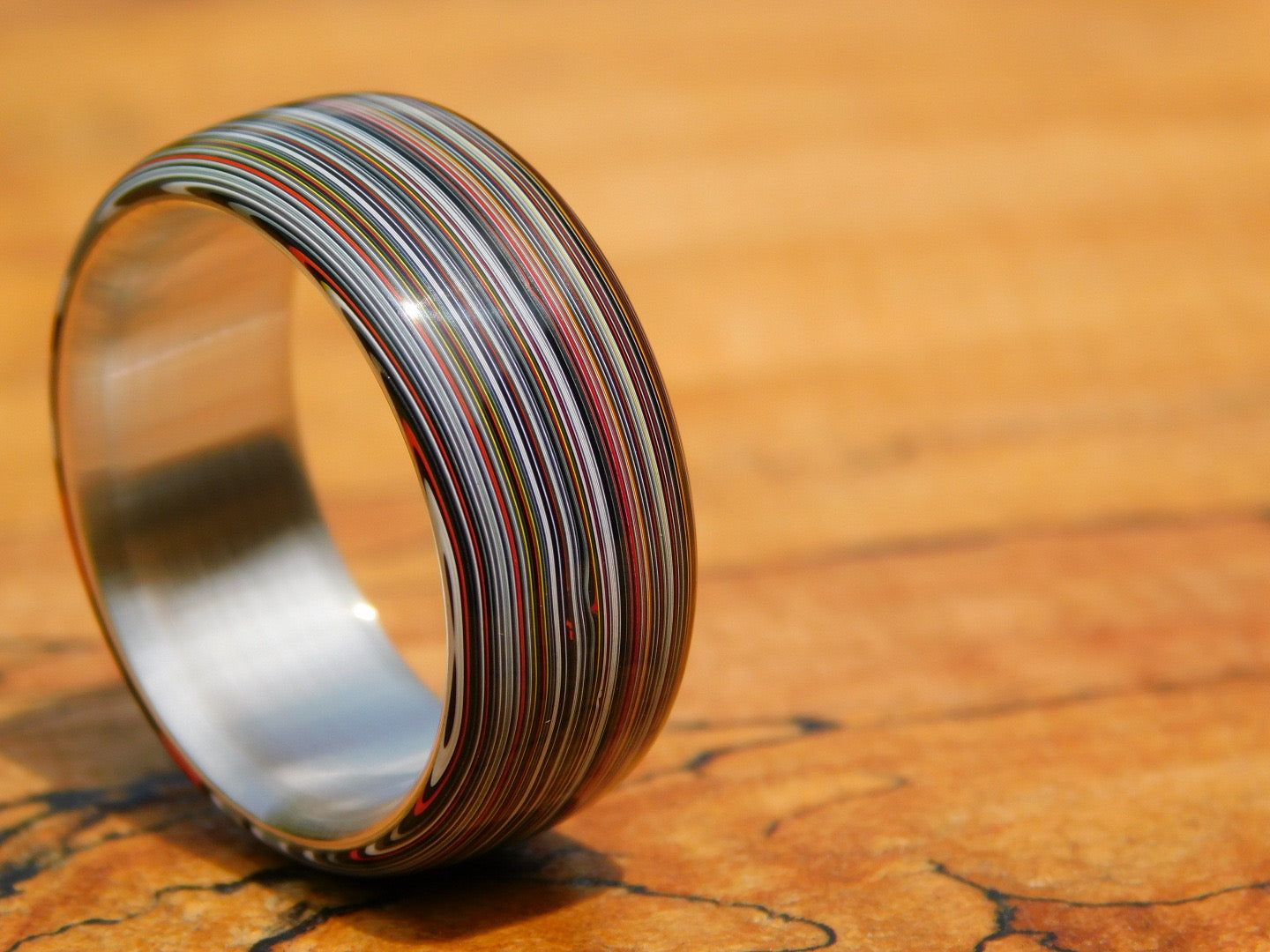 Fordite x Sterling Silver Ring