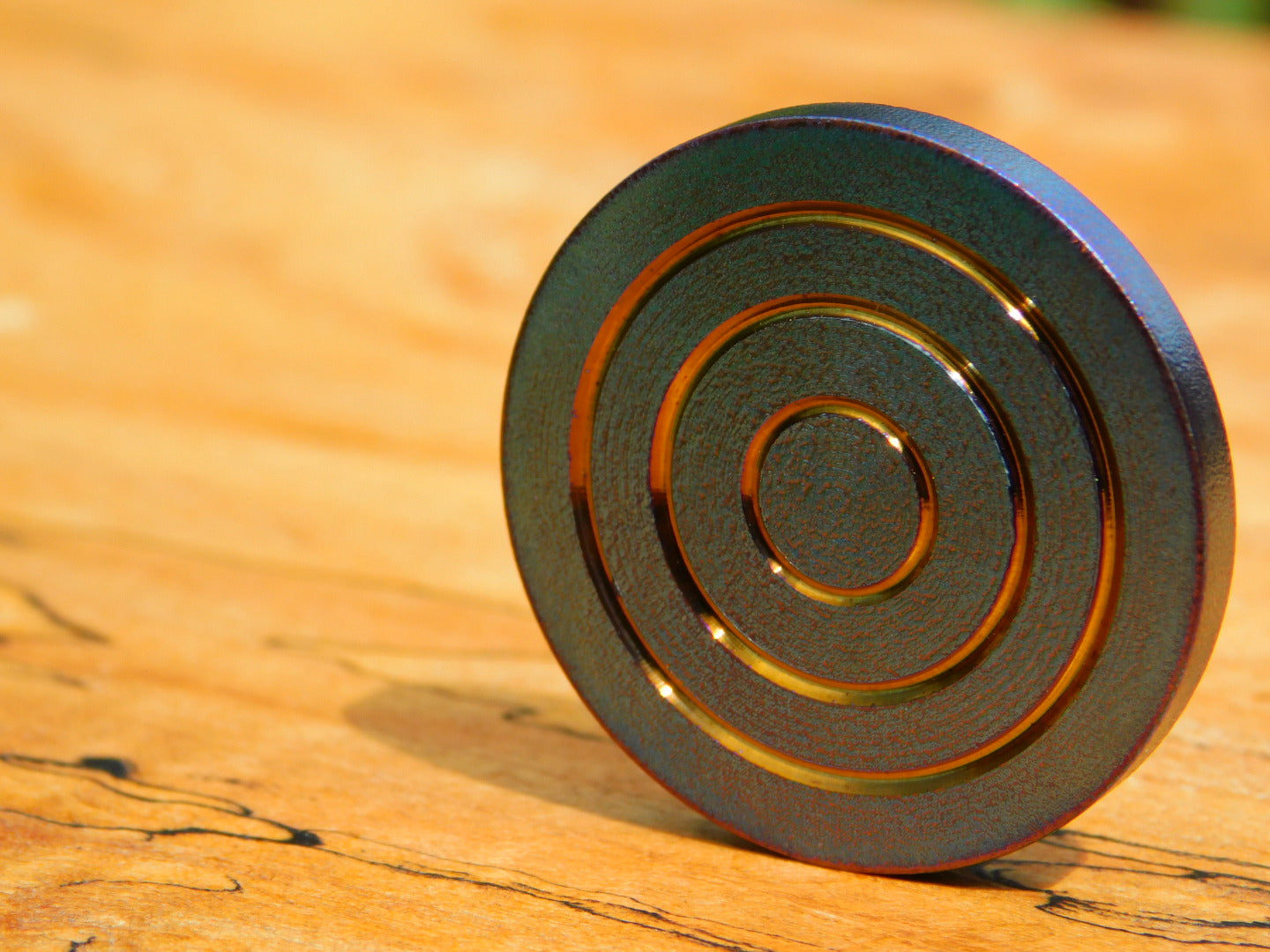 Tempered Titanium x Fordite Coin