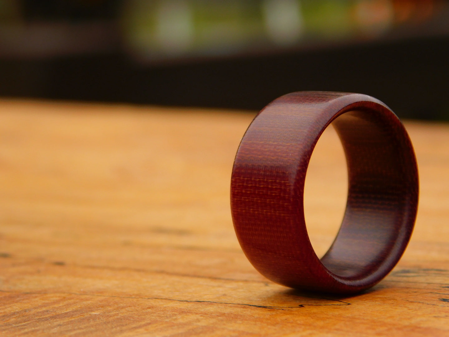 Layered Canvas Micarta Ring - Size 10.5