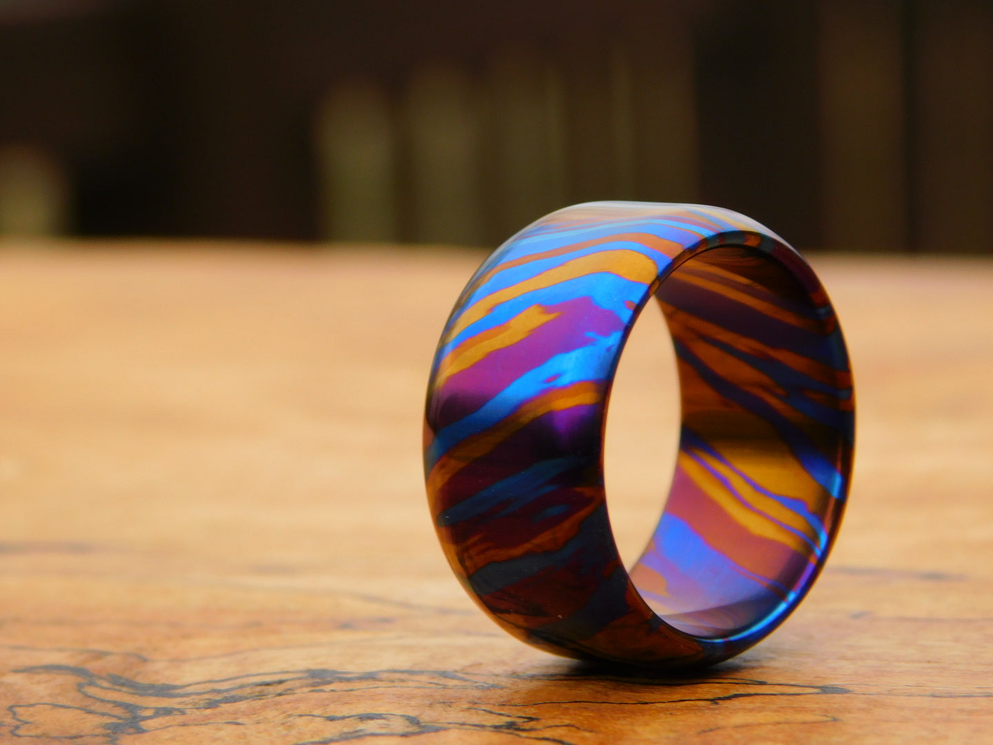 Wild Ti Damascus Ring - Size 10.25