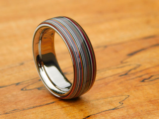 Fordite x Titanium Ring