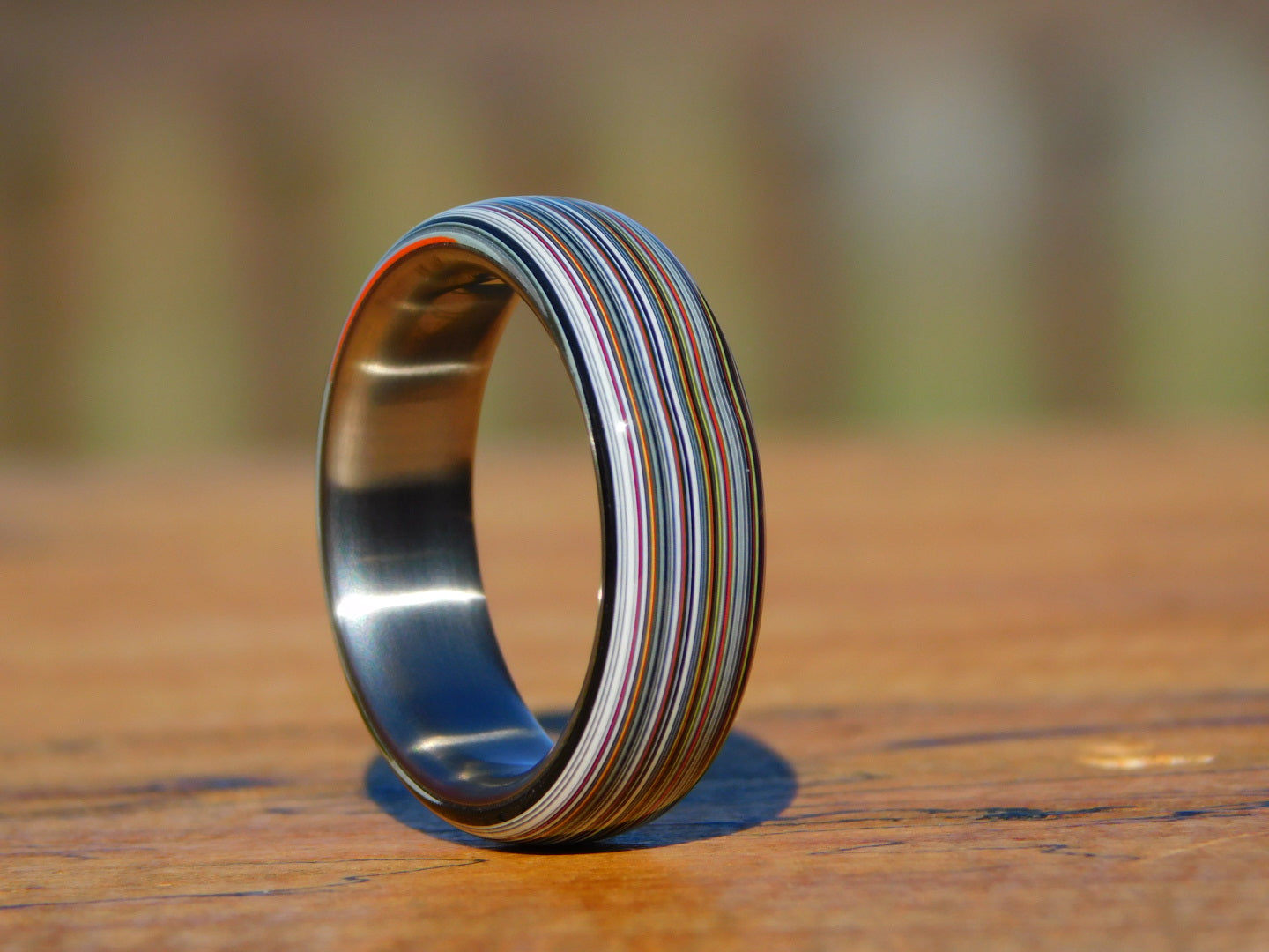 Fordite Agate x Titanium Ring