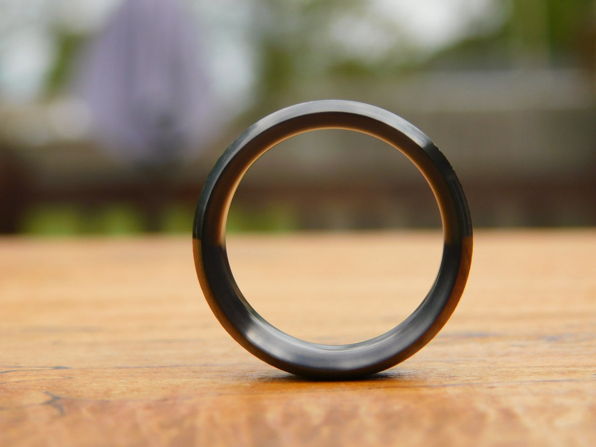 Blasted Tuxedo Zirc Ring