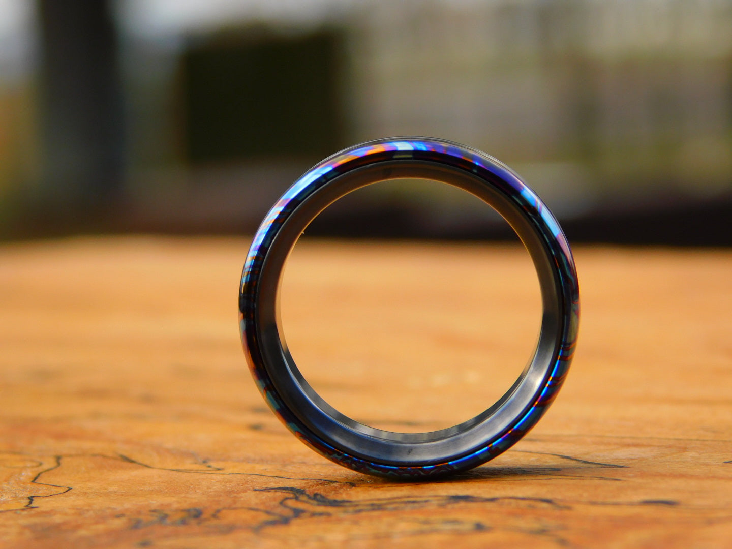 Wild Timascus x Black Zirconium Ring