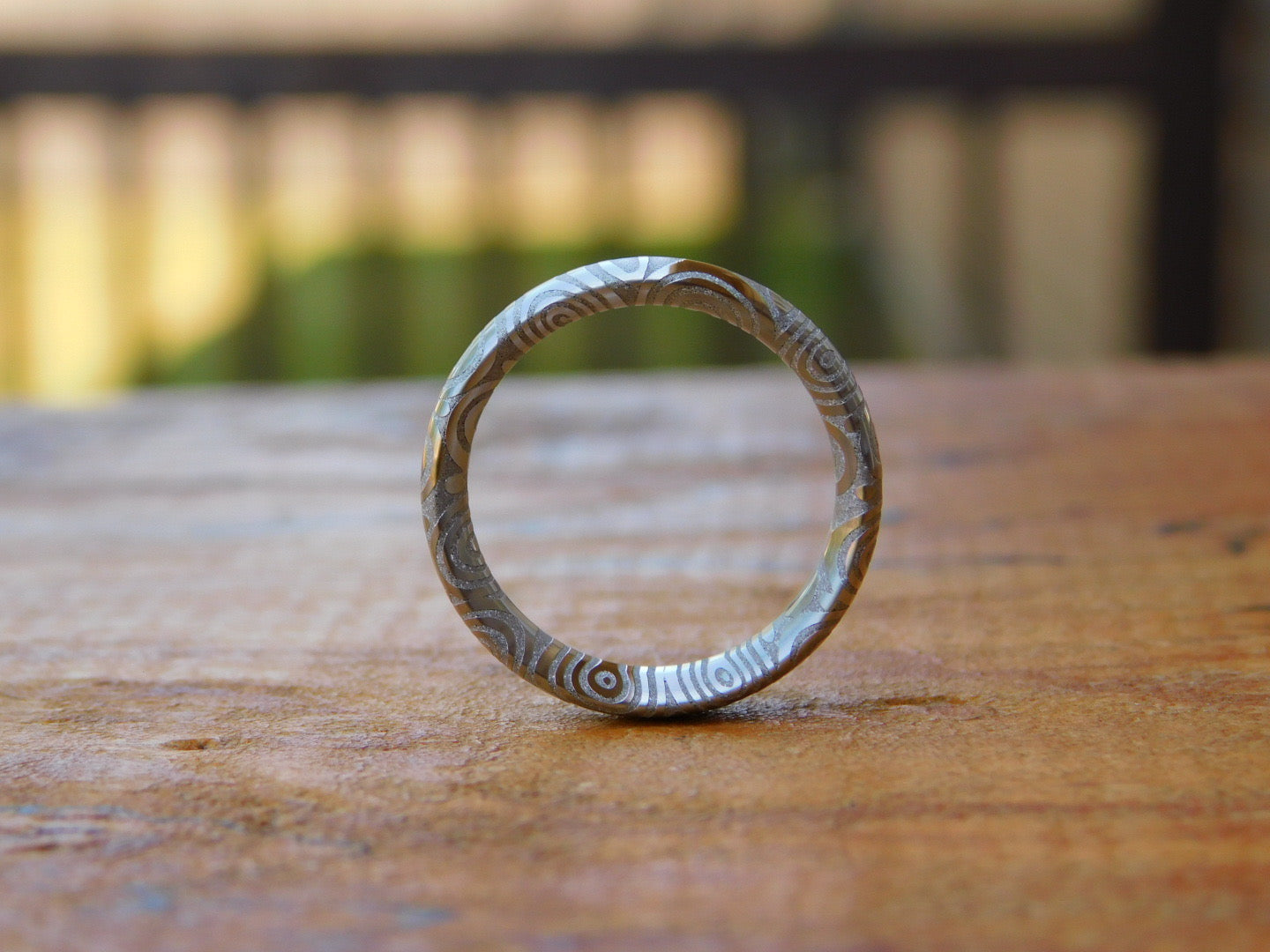 Fenja Stainless Damascus Ring
