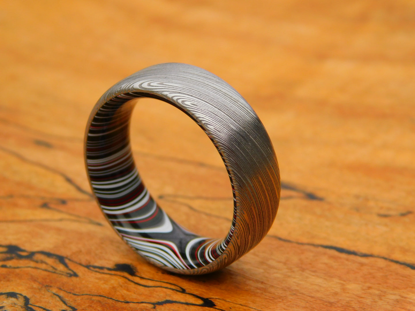 Heimskringla Damasteel x Crosscut Fordite - Size 10