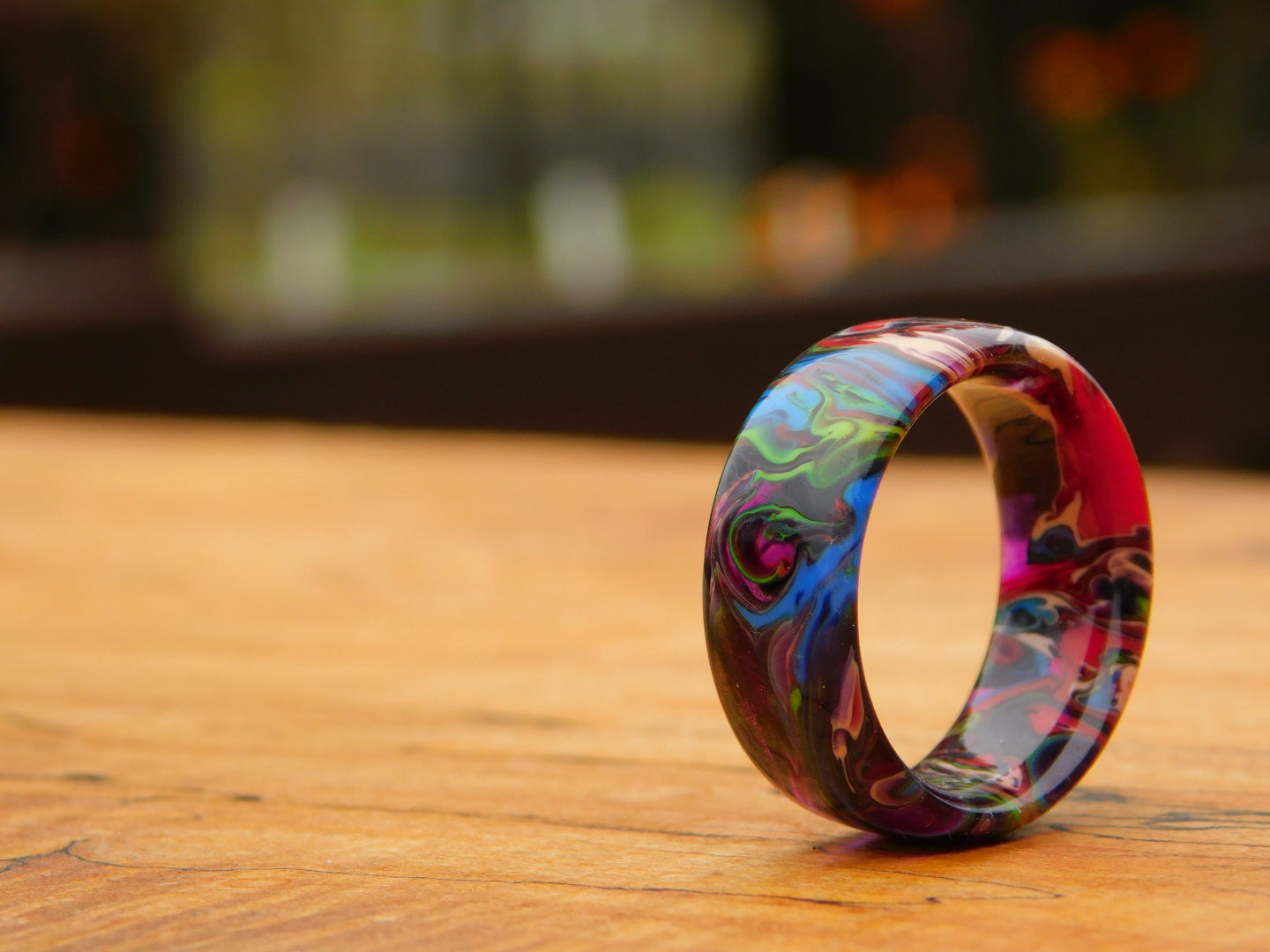 Kaotic Mind Space Resin Ring - Size 10.25