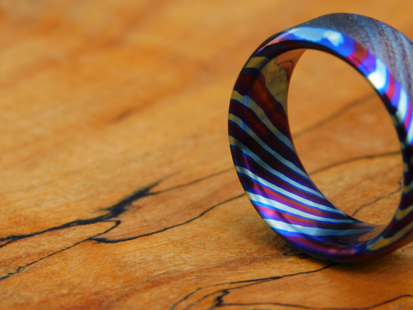 Textured Timascus Ring