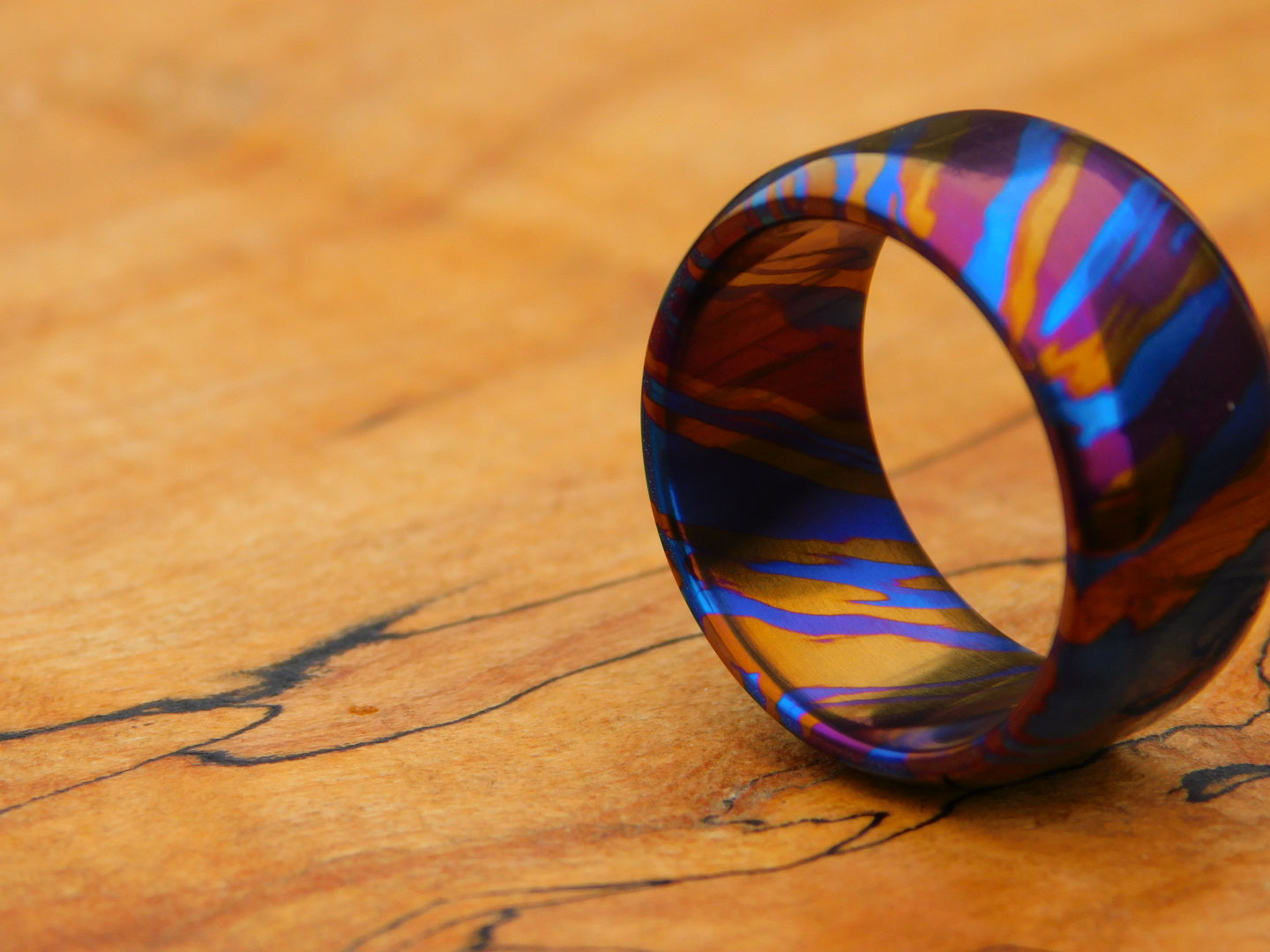 Wild Ti Damascus Ring - Size 10.25
