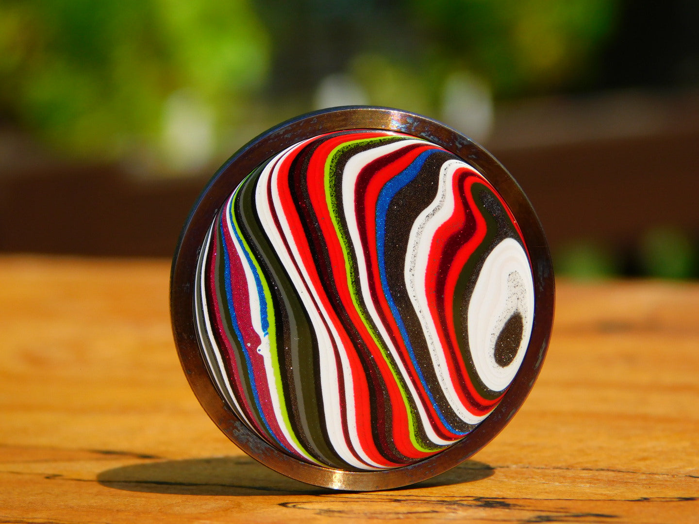 Tempered Titanium x Fordite Coin