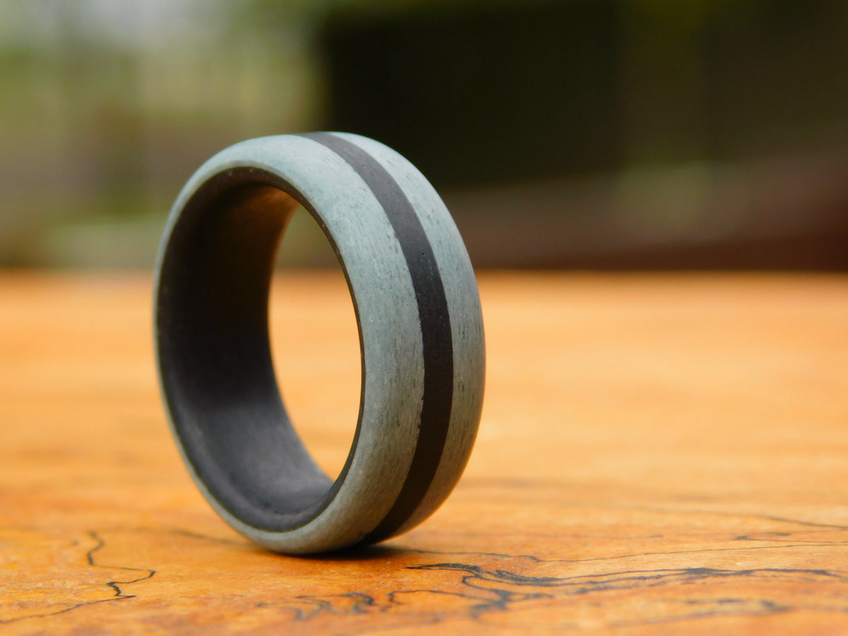 Black & Gray Glass Ring