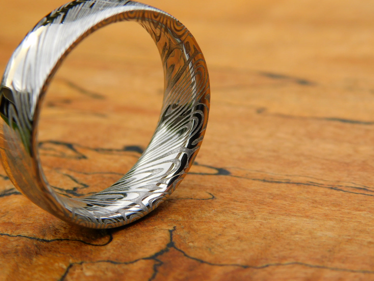 Gold Inlay x Saga Damasteel Ring