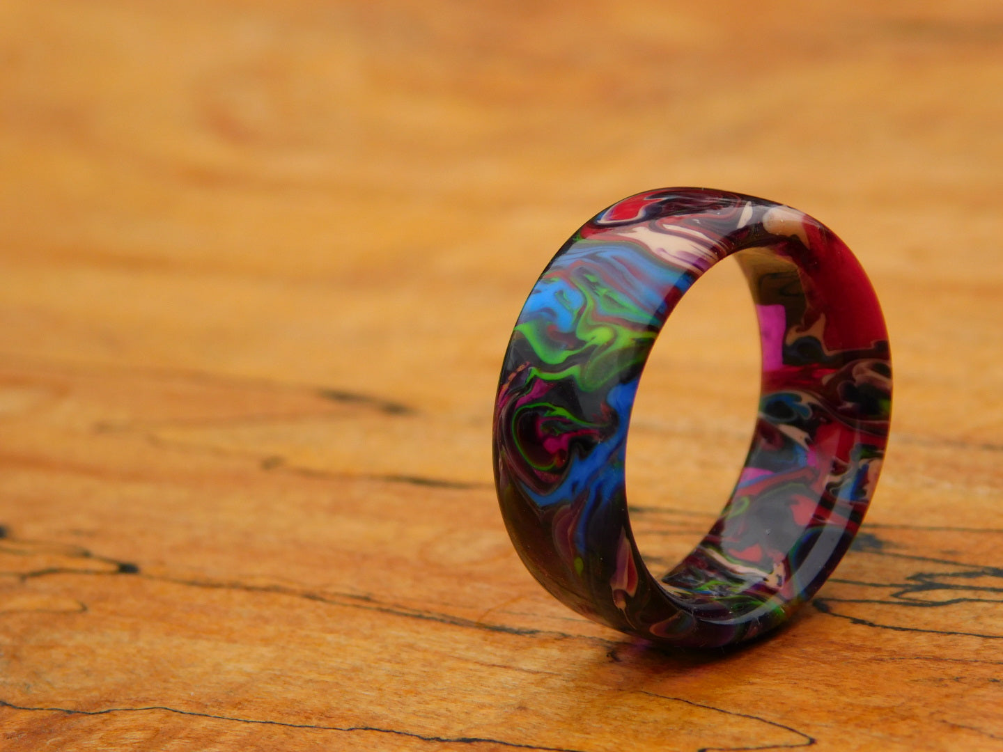 Kaotic Mind Space Resin Ring - Size 10.25