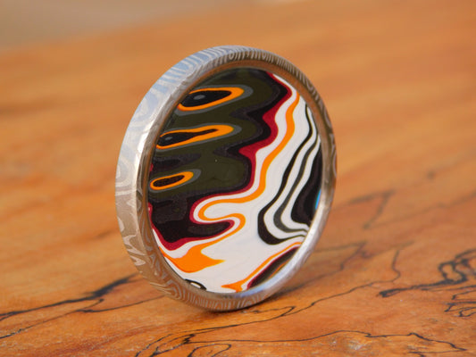 Fenja Damasteel x Fordite Coin