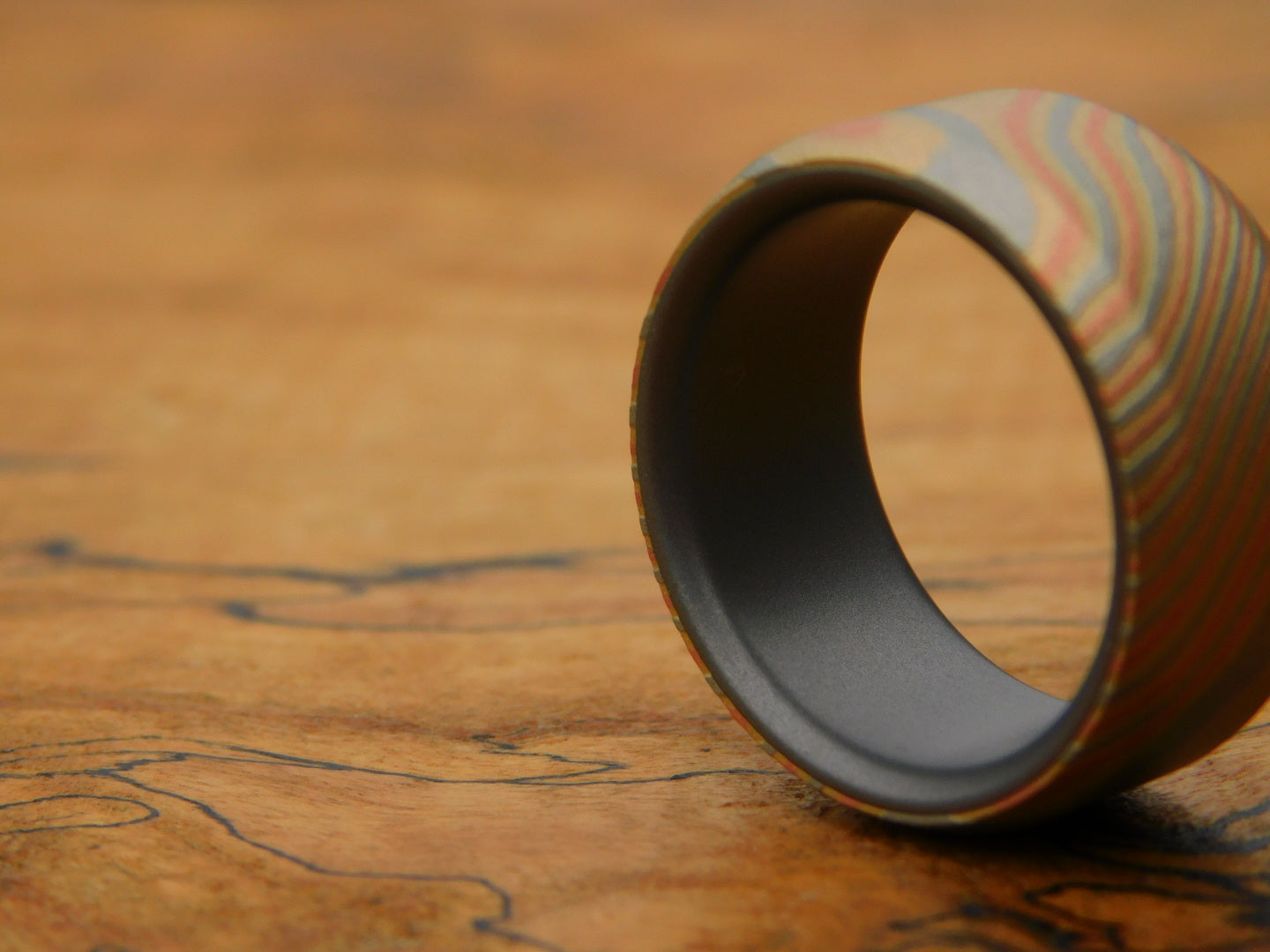 Sakmar Mokume x Titanium Ring - Size 9.5