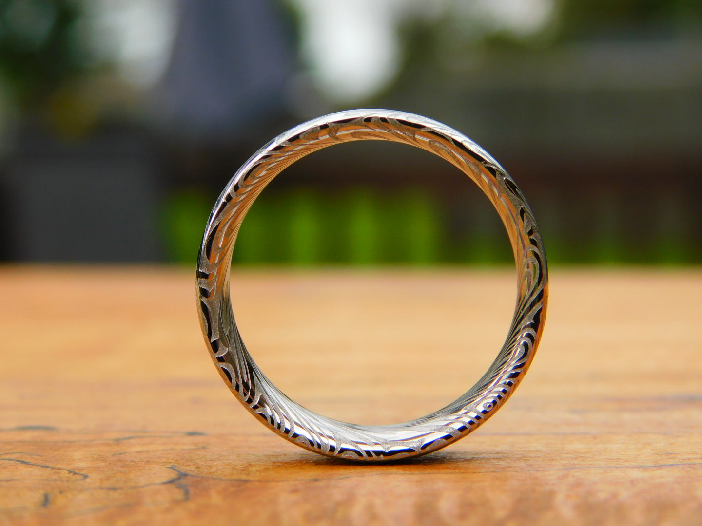 Gold Inlay x Saga Damasteel Ring