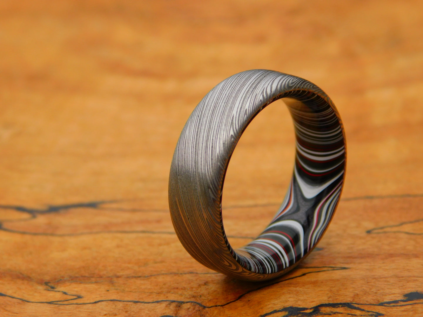 Heimskringla Damasteel x Crosscut Fordite - Size 10