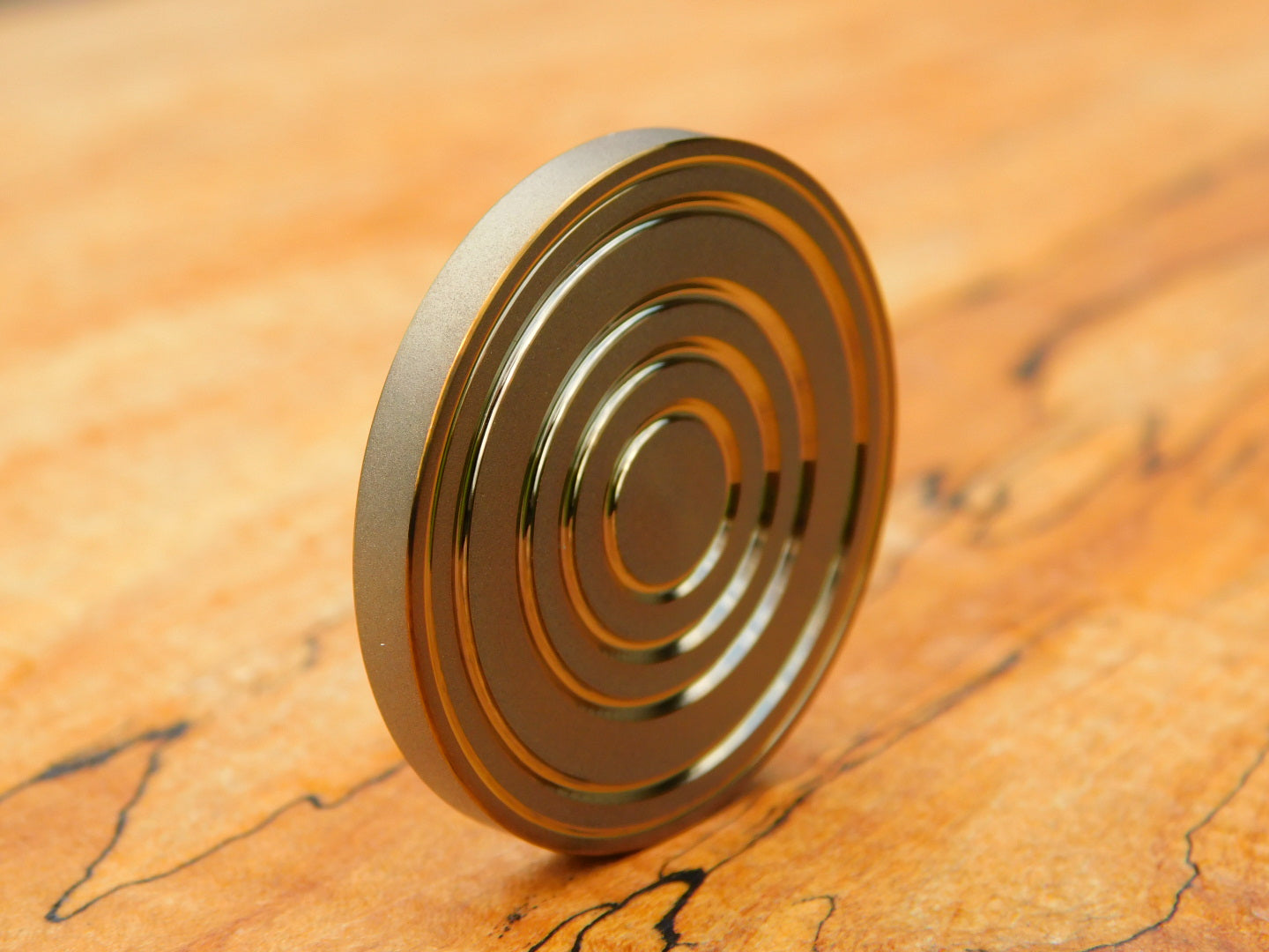 Bronzed Titanium x Fordite Coin