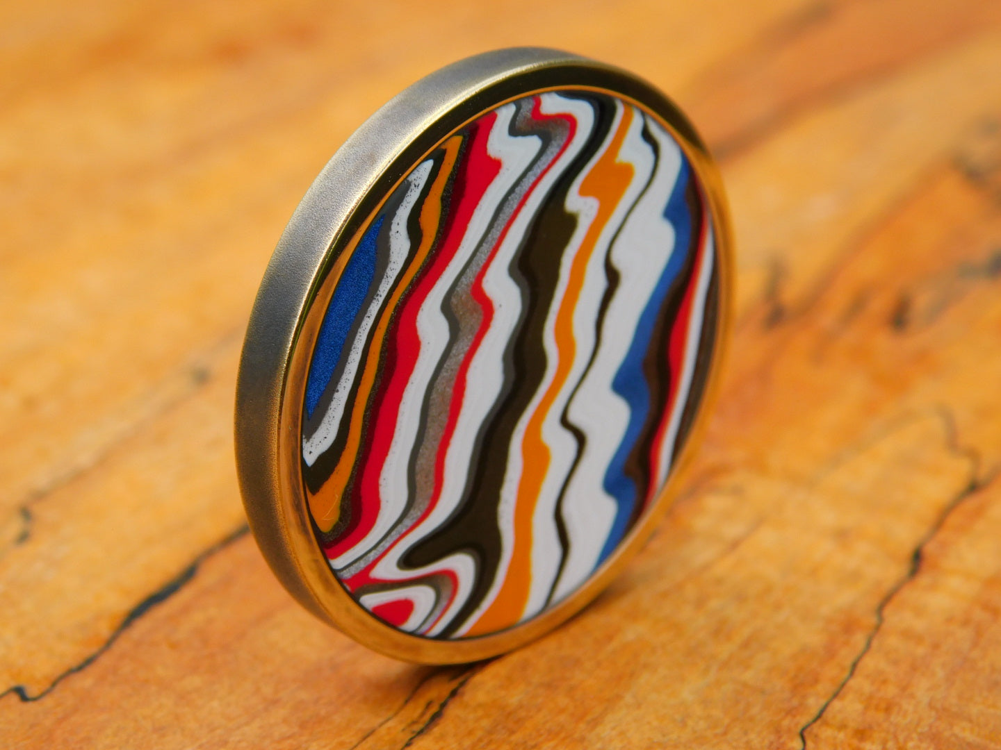 Antiqued Brass x Fordite Coin