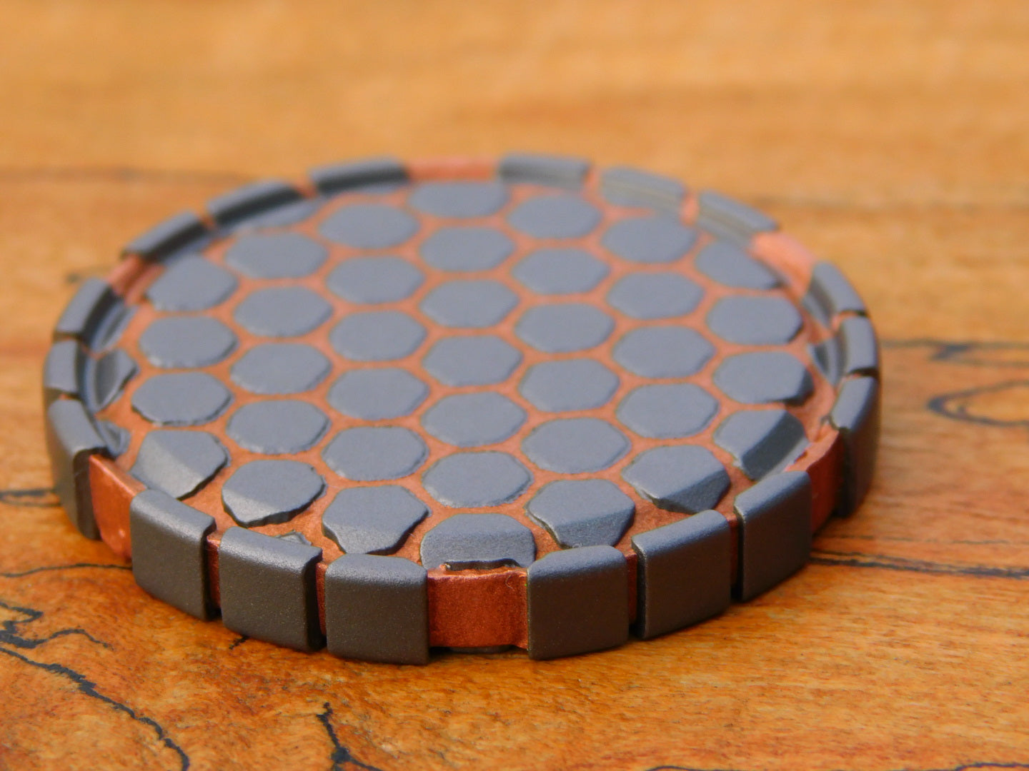 Deep Etched Superconductor Coin