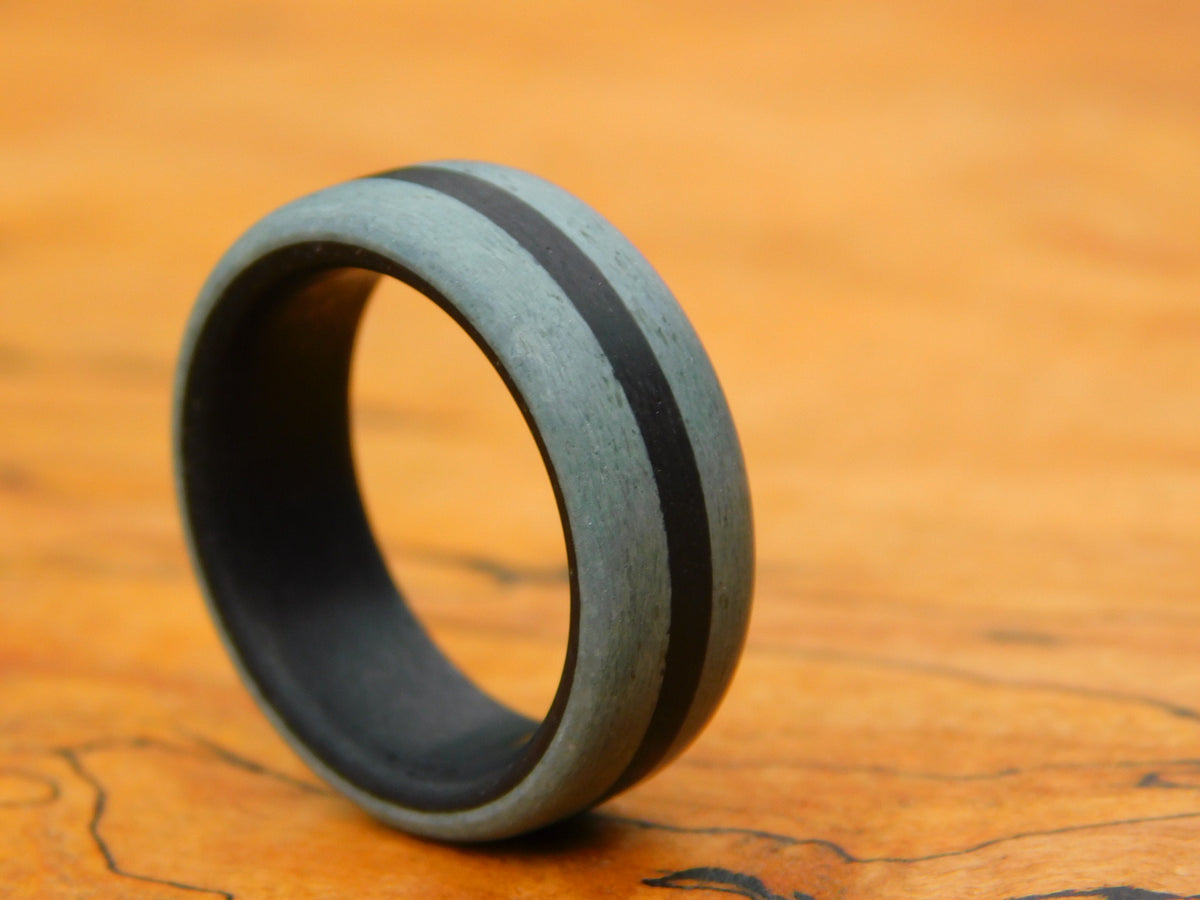 Black & Gray Glass Ring