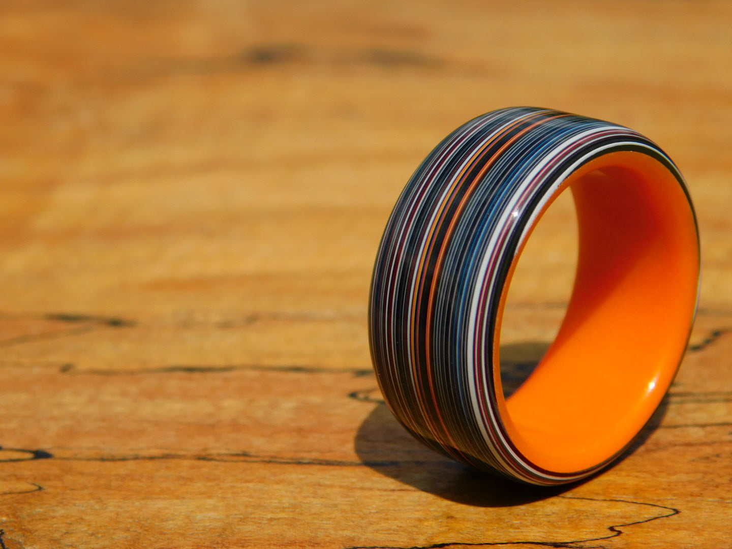 Fordite x Orange Glow Ring