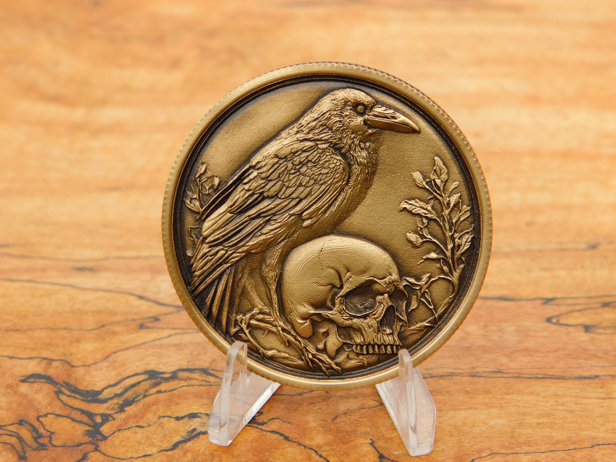 Raven Runes Coin The Raven Coin – Bergk's Metal Works
